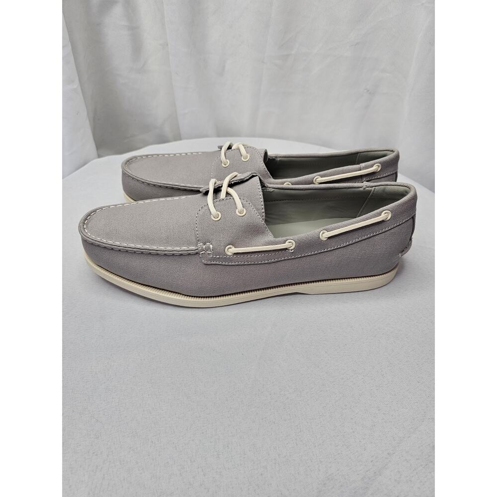 Club Room Men's Elliot Lace-Up Boat Shoes Loafers Grey Size 10M NWT - Picture 3 of 9